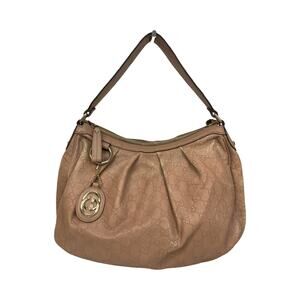 Gucci Sukey Guccissima Leather Hobo Bag Blush Pink 232955 Authentic Italy